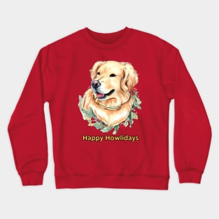 Happy Howlidays Golden Retriever Crewneck Sweatshirt